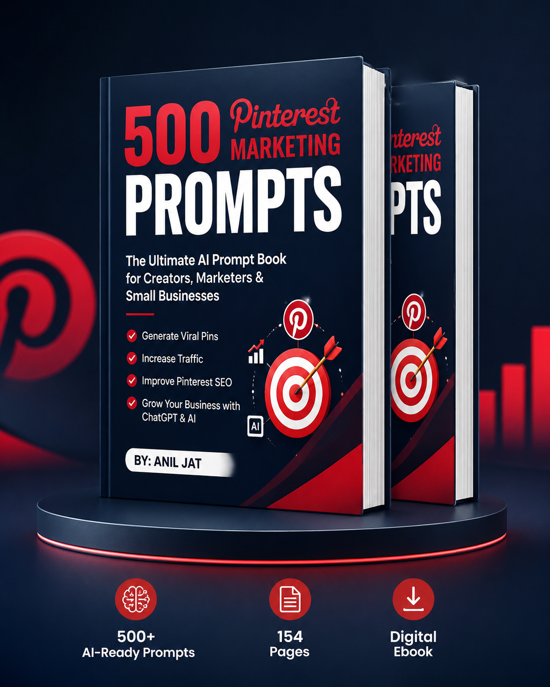 500 Pinterest Marketing Prompts – AI Prompt Book for Pinterest Growth