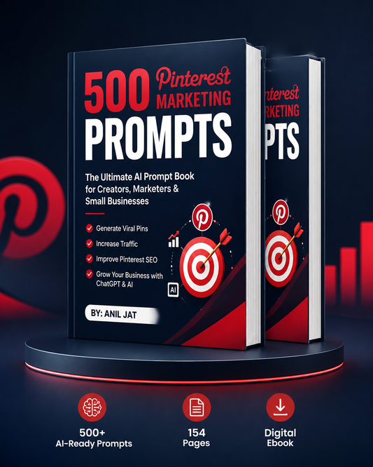 500 Pinterest Marketing Prompts – AI Prompt Book for Pinterest Growth