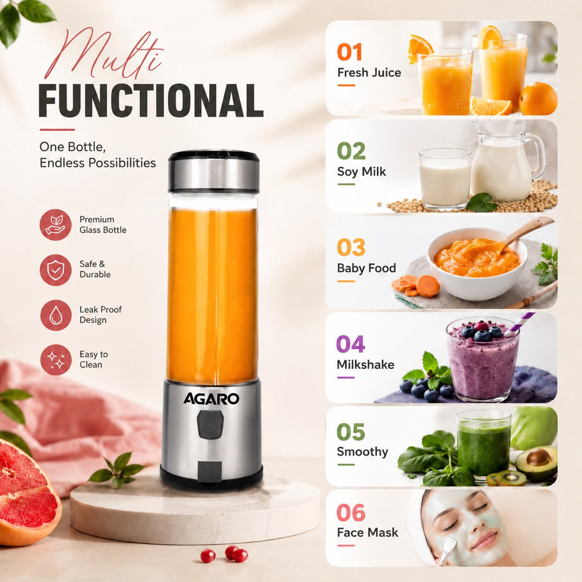Travel Portable Mini Juice Blender